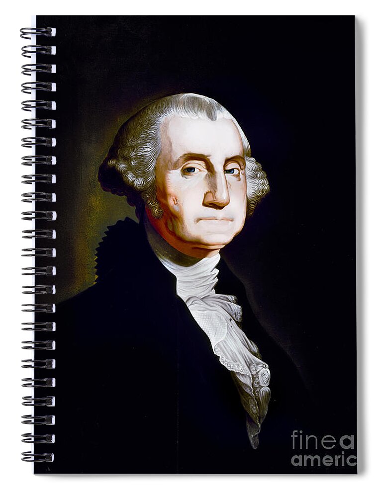1790s Spiral Notebook featuring the photograph George Washington #15 by Granger