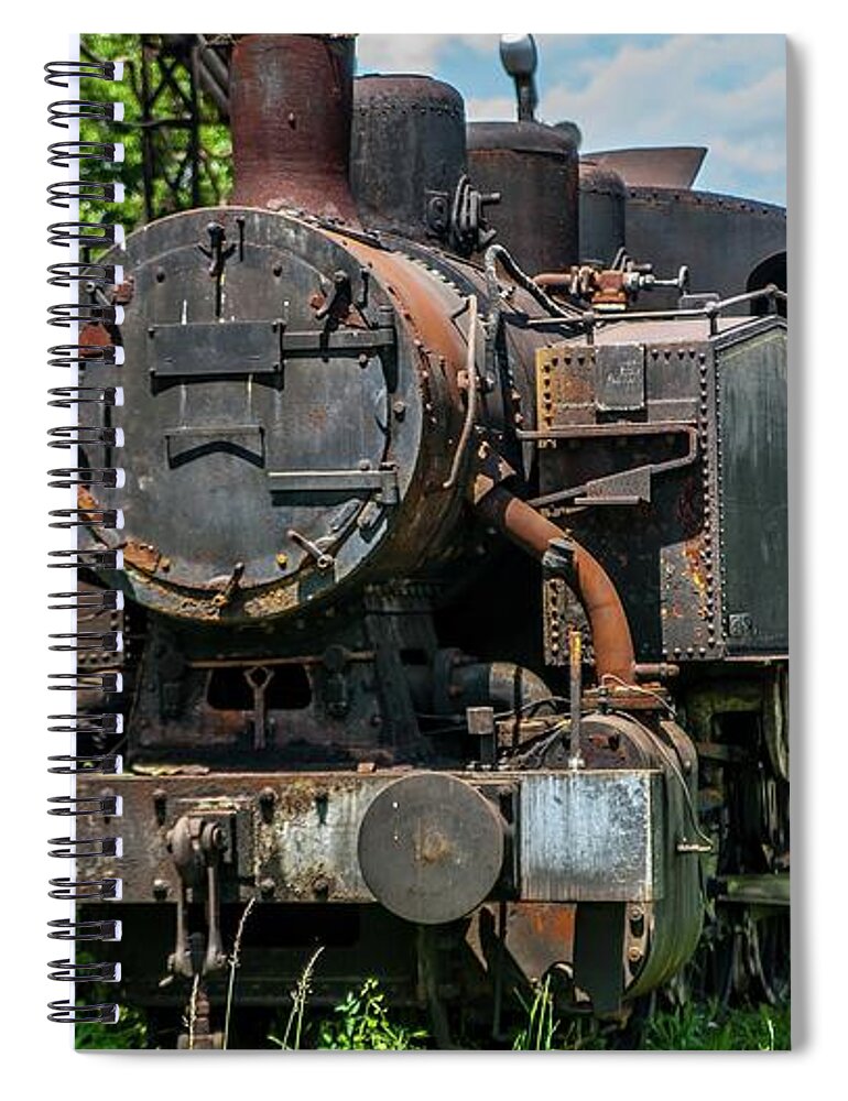 Train Spiral Notebook featuring the photograph Train #15 by Mariel Mcmeeking