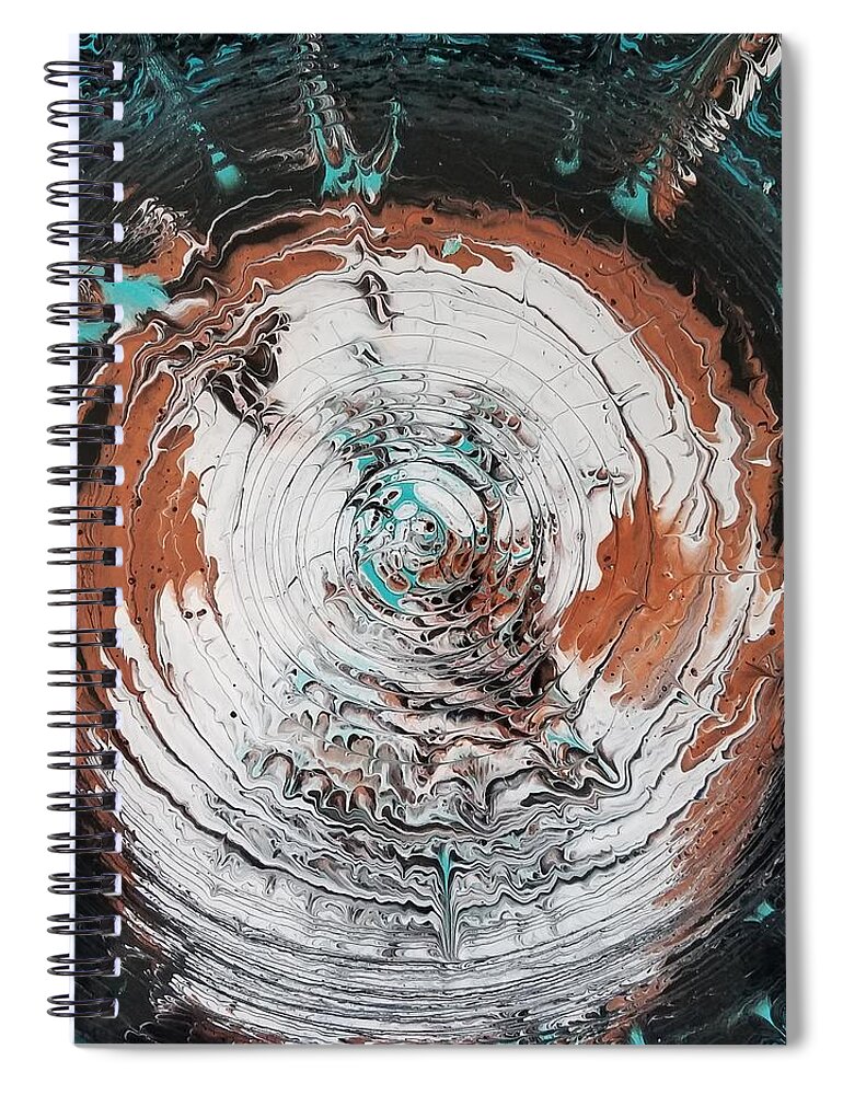 Abstract Spiral Notebook featuring the painting #152 #152 by Gerry Smith