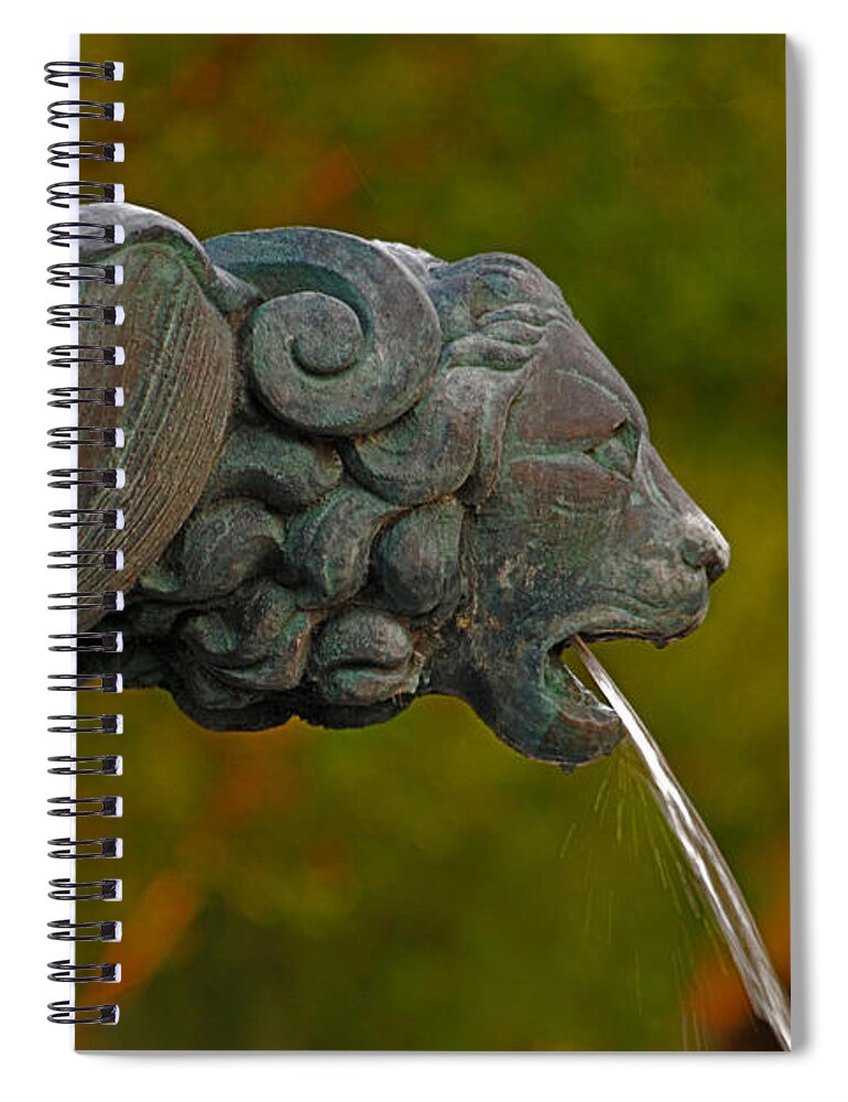 Fountain Spiral Notebook featuring the photograph 16- Fountain by Joseph Keane