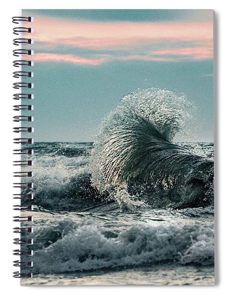Lake Erie Spiral Notebook featuring the photograph Lake Erie Waves #16 by Dave Niedbala