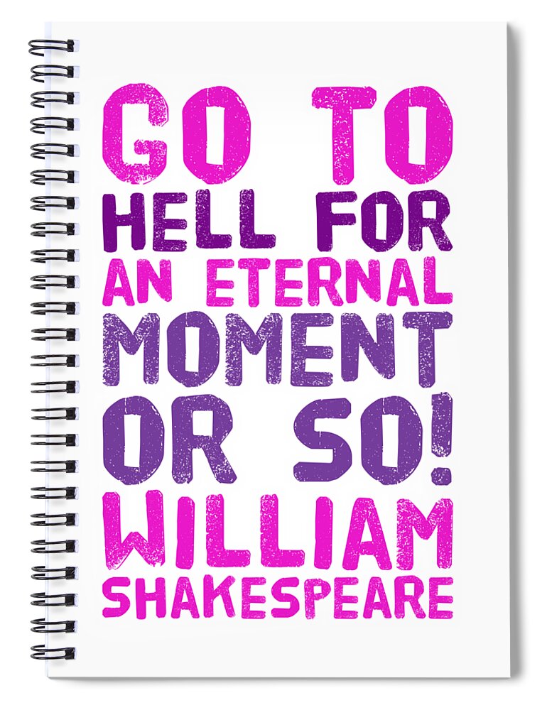 William Spiral Notebook featuring the digital art William Shakespeare, Insults and Profanities #16 by Esoterica Art Agency