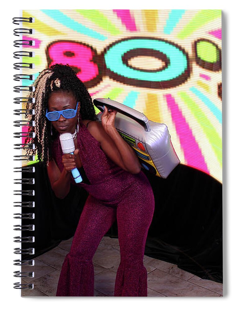  Spiral Notebook featuring the photograph 80's Dance Party at Sterling Events Center #17 by Andrew Nourse