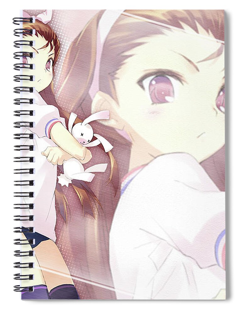 Idolm@ster Spiral Notebook featuring the digital art iDOLM@STER #17 by Super Lovely