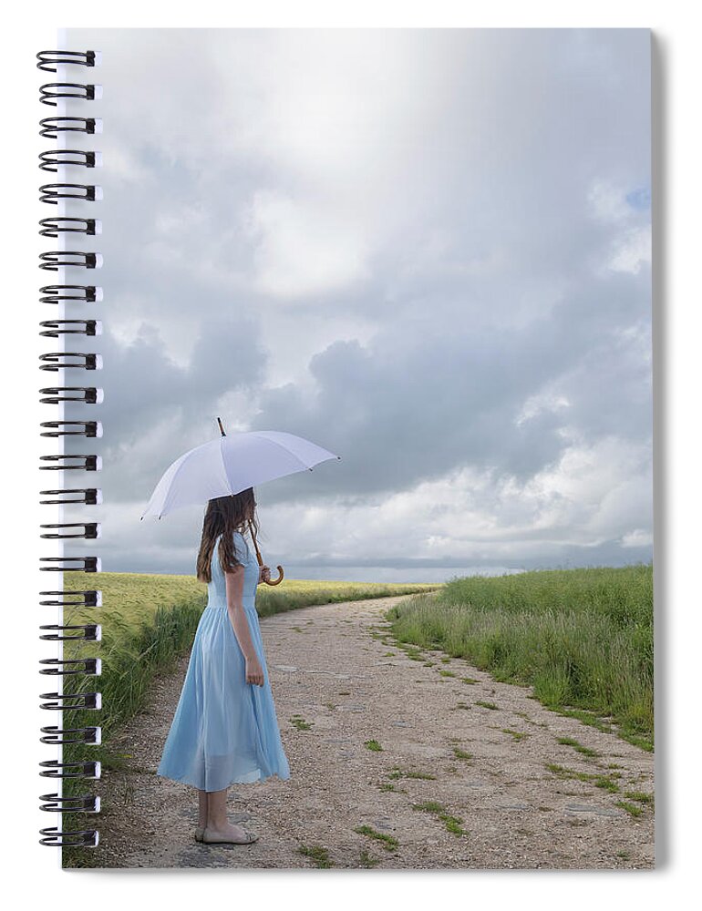 Grain Spiral Notebook featuring the photograph Waiting #17 by Joana Kruse