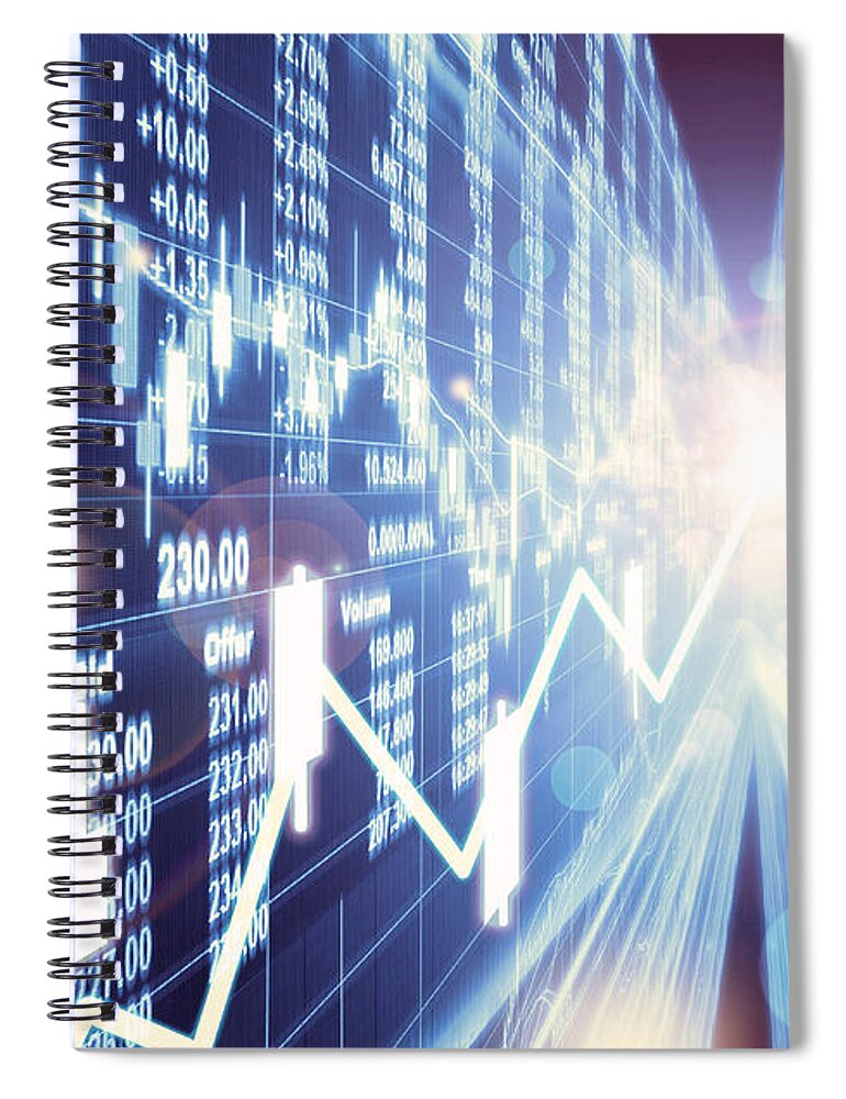 Analysis Spiral Notebook featuring the photograph Stock Market Concept #18 by Setsiri Silapasuwanchai