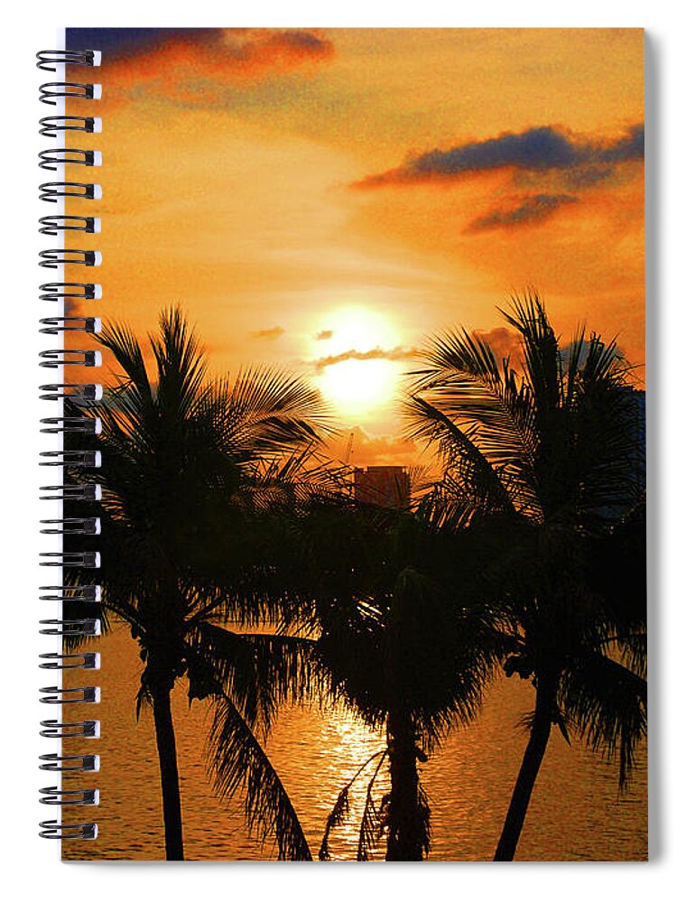 Sunrise Spiral Notebook featuring the digital art 18- Sunrise Surprise by Joseph Keane