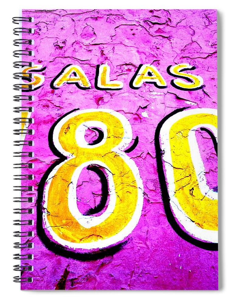 “latin America” Spiral Notebook featuring the photograph 180 Santiago Pinked by Funkpix Photo Hunter