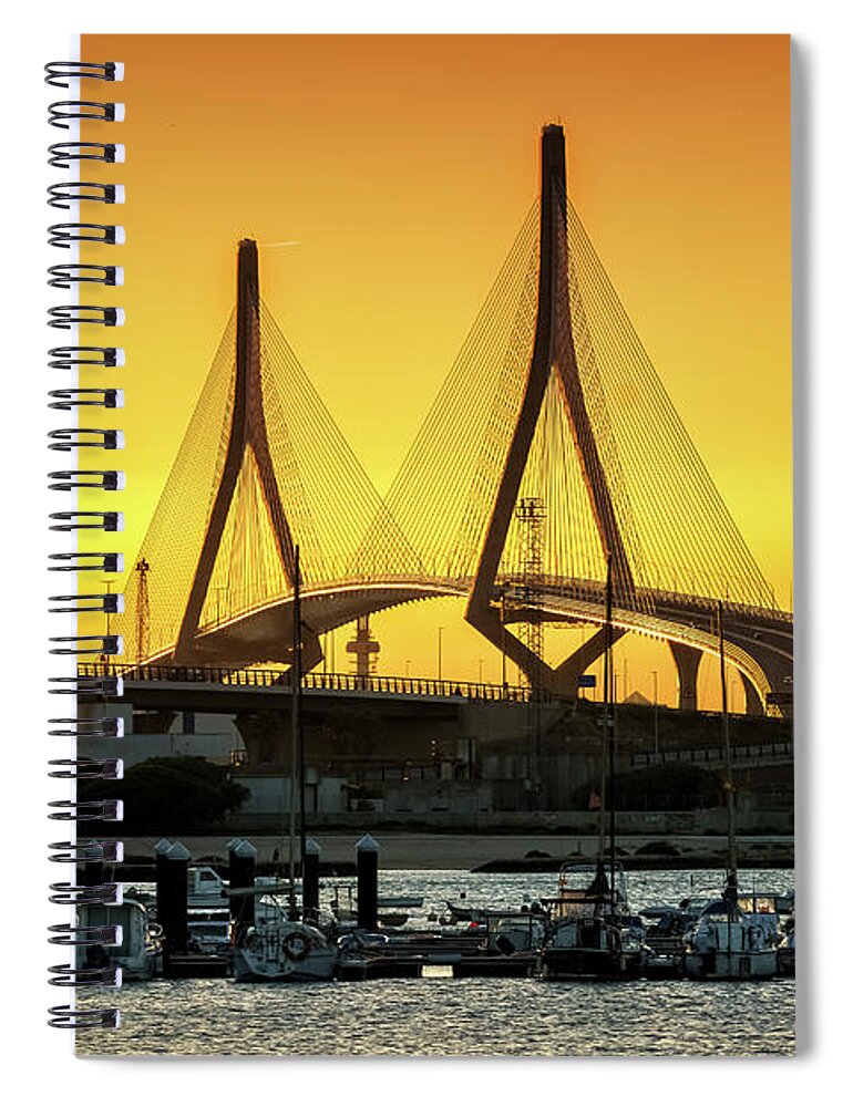 1812 Spiral Notebook featuring the photograph 1812 Constitution Bridge From Rio San Pedro Puerto Real Spain by Pablo Avanzini