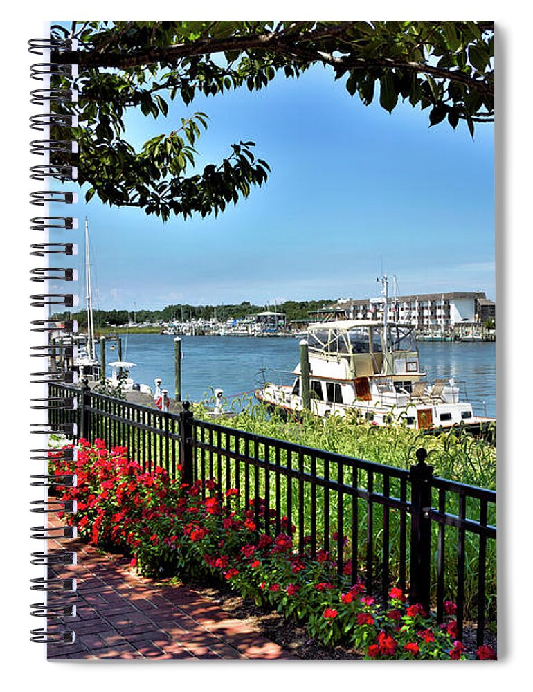 Lewes Spiral Notebook featuring the photograph 1812 Memorial Park - Lewes Delaware by Brendan Reals