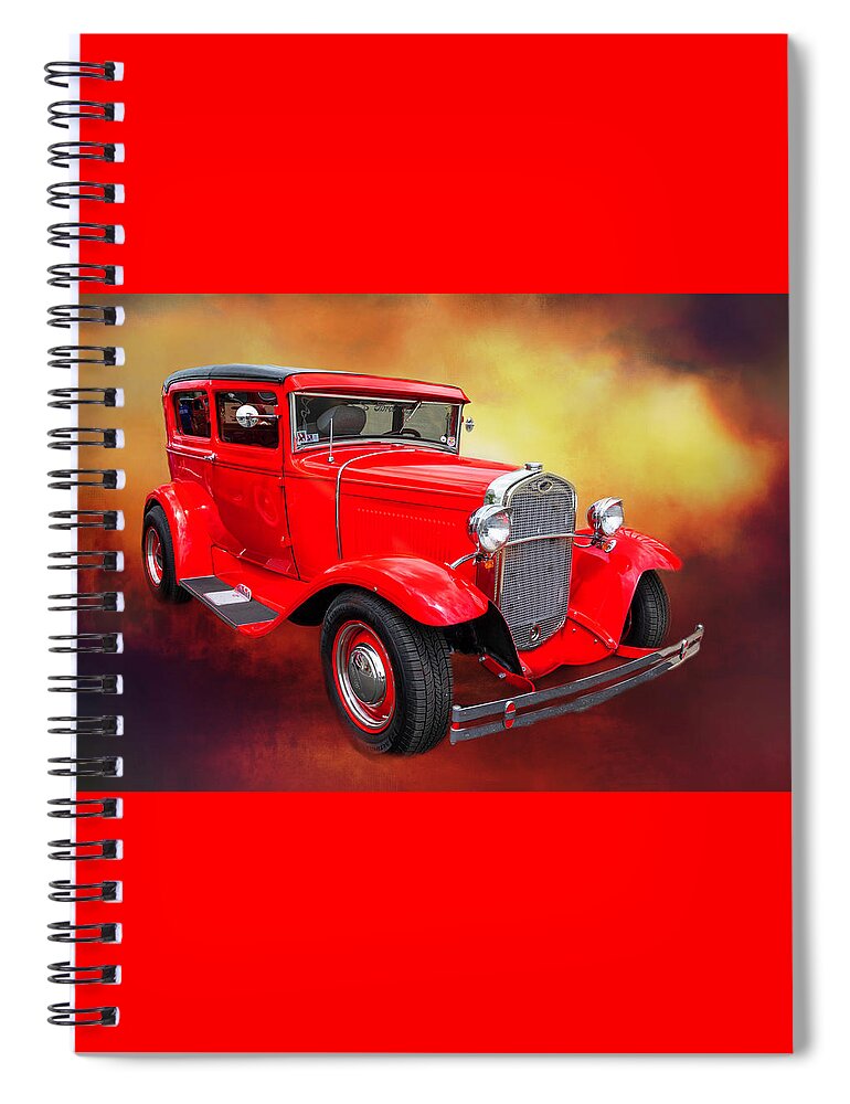 Ford Spiral Notebook featuring the photograph 1932 Ford by Lorraine Baum