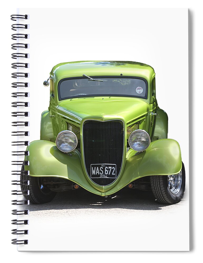 1934 Ford Hot Rod Spiral Notebook featuring the photograph 1934 Ford Street Hot Rod on a transparent background by Terri Waters