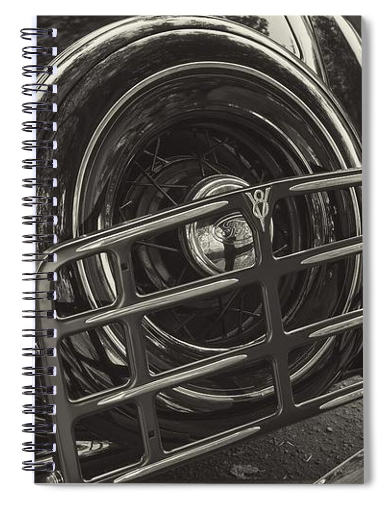 1935 Ford Spiral Notebook featuring the photograph 1935 Ford 21c by Cathy Anderson
