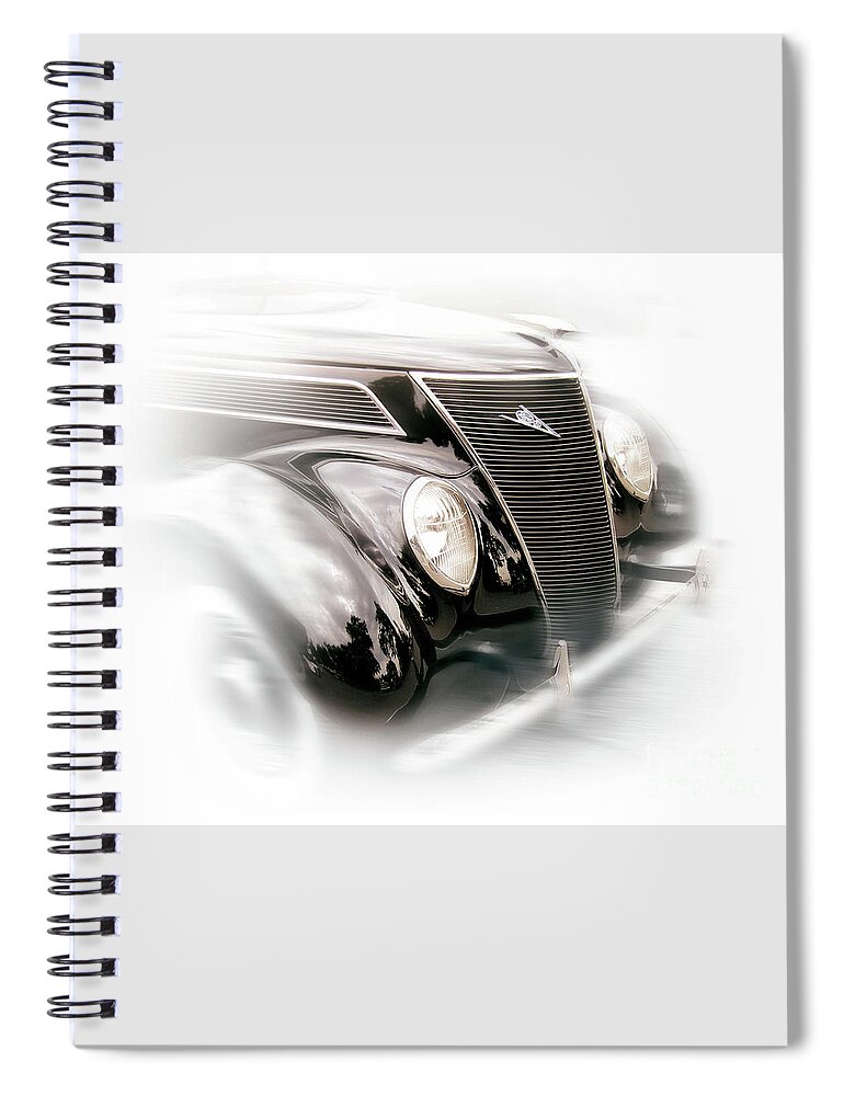 1937 Spiral Notebook featuring the photograph 1937 Ford by Ron Long