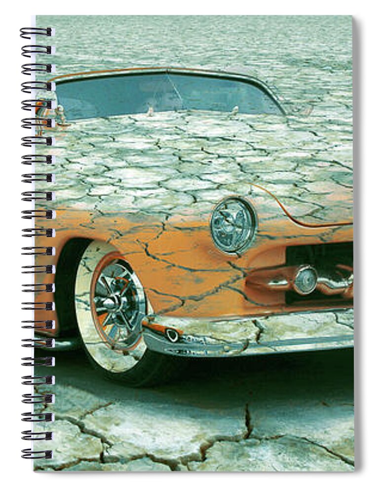 1950 Spiral Notebook featuring the photograph 1950 Mercury coupe mirage 2 by Steve McKinzie
