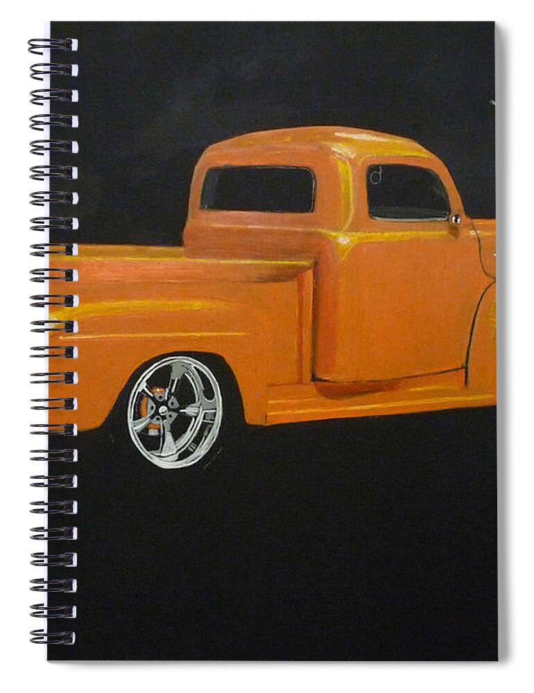 Truck Spiral Notebook featuring the painting 1952 Ford Pickup Custom by Richard Le Page