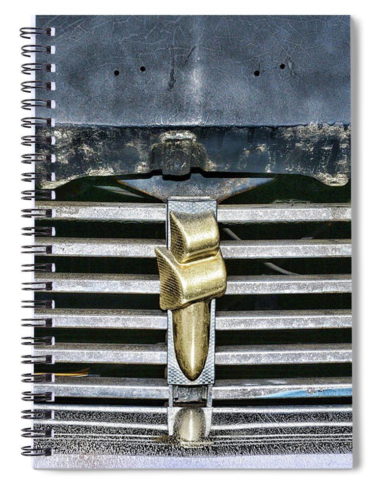 Paul Ward Spiral Notebook featuring the photograph 1958 Plymouth Belvidere Grill by Paul Ward