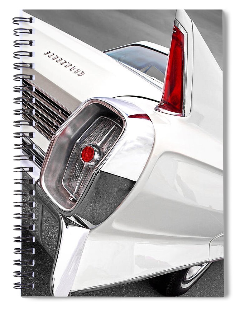 Cadillac Spiral Notebook featuring the photograph 1960s Cadillac Fleetwood by Gill Billington