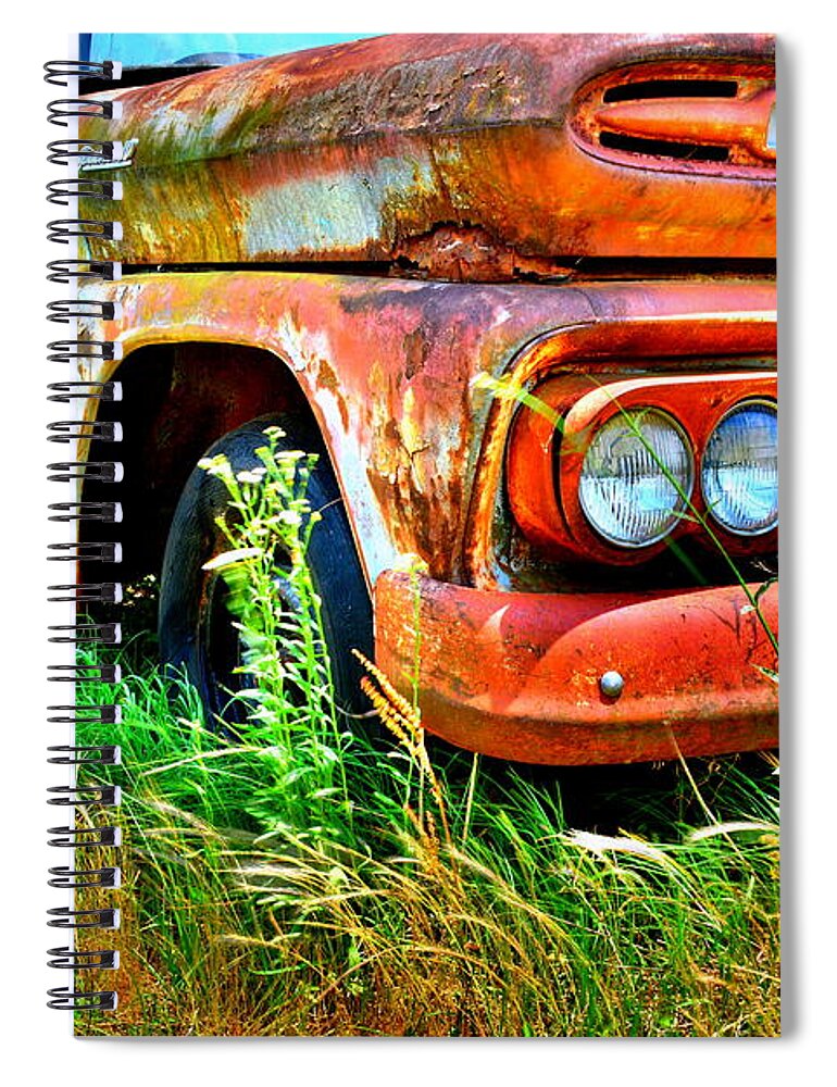 1961 Chevrolet Apache 10 5 Spiral Notebook featuring the photograph 1961 Chevrolet Apache 10 5 by Lisa Wooten