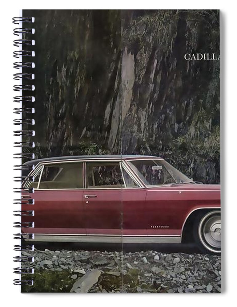 The Deville Was Redesigned For 1965 But Rode On The Same 129.5-inch (3 Spiral Notebook featuring the photograph 1965 Cadillac de Ville by Vintage Collectables