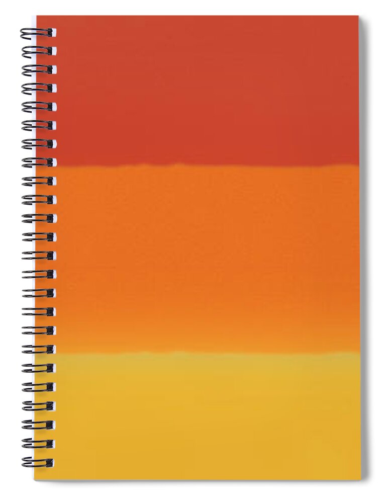 Holt Spiral Notebook featuring the photograph 1966 bands in Red, Orange and Yellow by David Smith