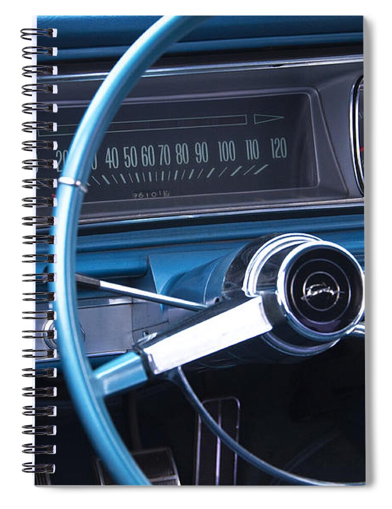 1966 Chevrolet Impala Spiral Notebook featuring the photograph 1966 Chevrolet Impala Dash by Glenn Gordon
