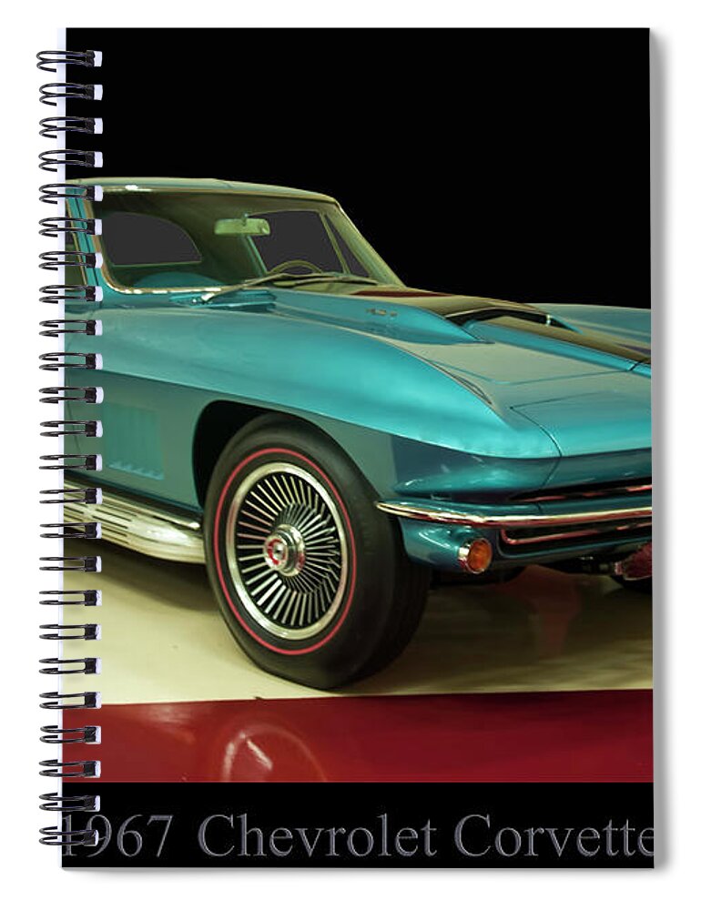 Corvette Spiral Notebook featuring the photograph 1967 Chevrolet Corvette 2 by Flees Photos
