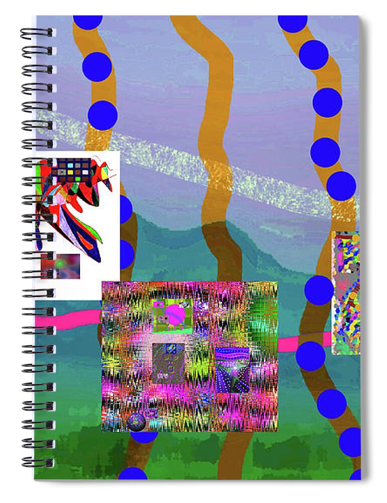  Spiral Notebook featuring the digital art 2-14-2057f by Walter Paul Bebirian