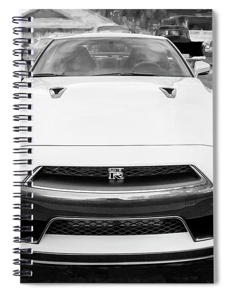 2013 Nissan Gtr Spiral Notebook featuring the photograph 2013 Nissan GT R BW by Rich Franco