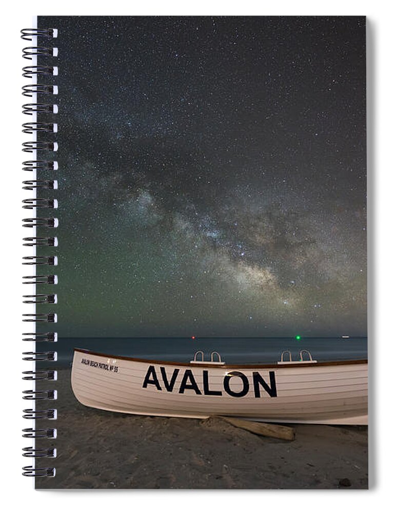 Avalon Spiral Notebook featuring the photograph Avalon Milky Way #2 by Michael Ver Sprill
