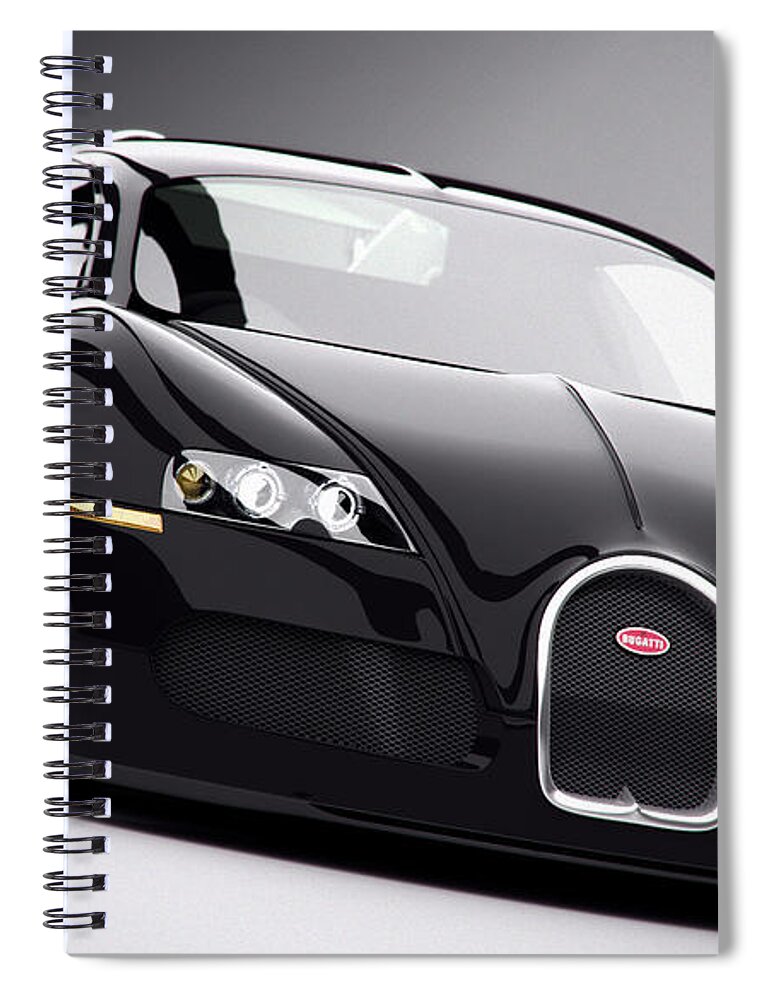 Bugatti Veyron Spiral Notebook featuring the photograph Bugatti Veyron #2 by Jackie Russo
