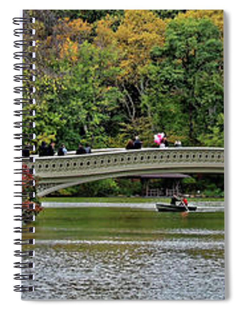 Central Park Spiral Notebook featuring the photograph Bow Bridge Central Park #2 by Doolittle Photography and Art