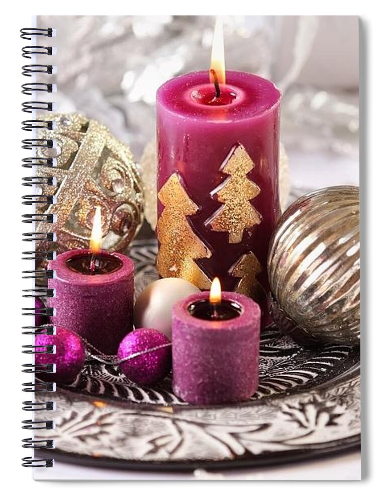 Christmas Spiral Notebook featuring the digital art Christmas #2 by Super Lovely