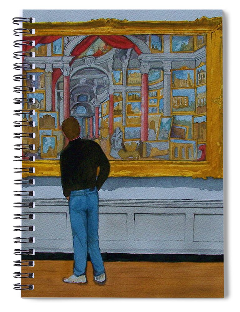 Museum Spiral Notebook featuring the painting Counting Pannini by Lynn Babineau