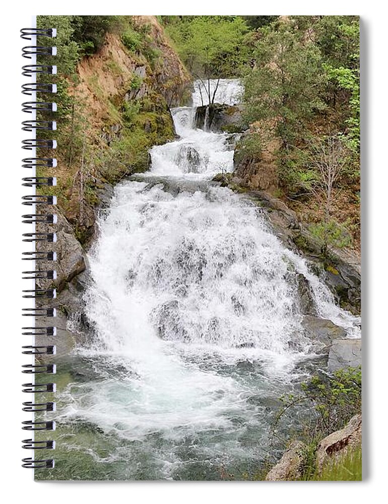 Crystal Creek Falls Spiral Notebook featuring the photograph Crystal Creek Falls #2 by Maria Jansson