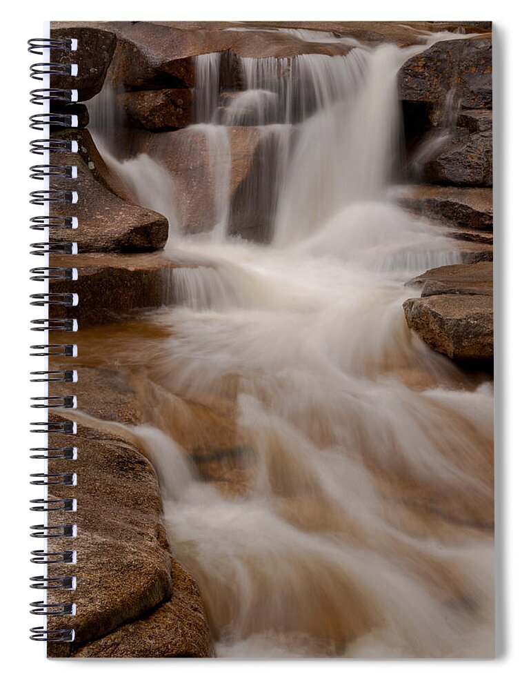 New England Spiral Notebook featuring the photograph Diana's Baths Waterfalls in Bartlett New Hampshire #2 by Brenda Jacobs