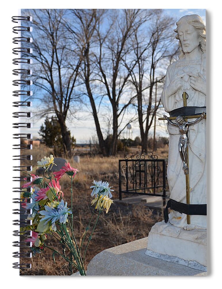 Jesus Spiral Notebook featuring the photograph Electrical Tape Jesus #1 by Gia Marie Houck