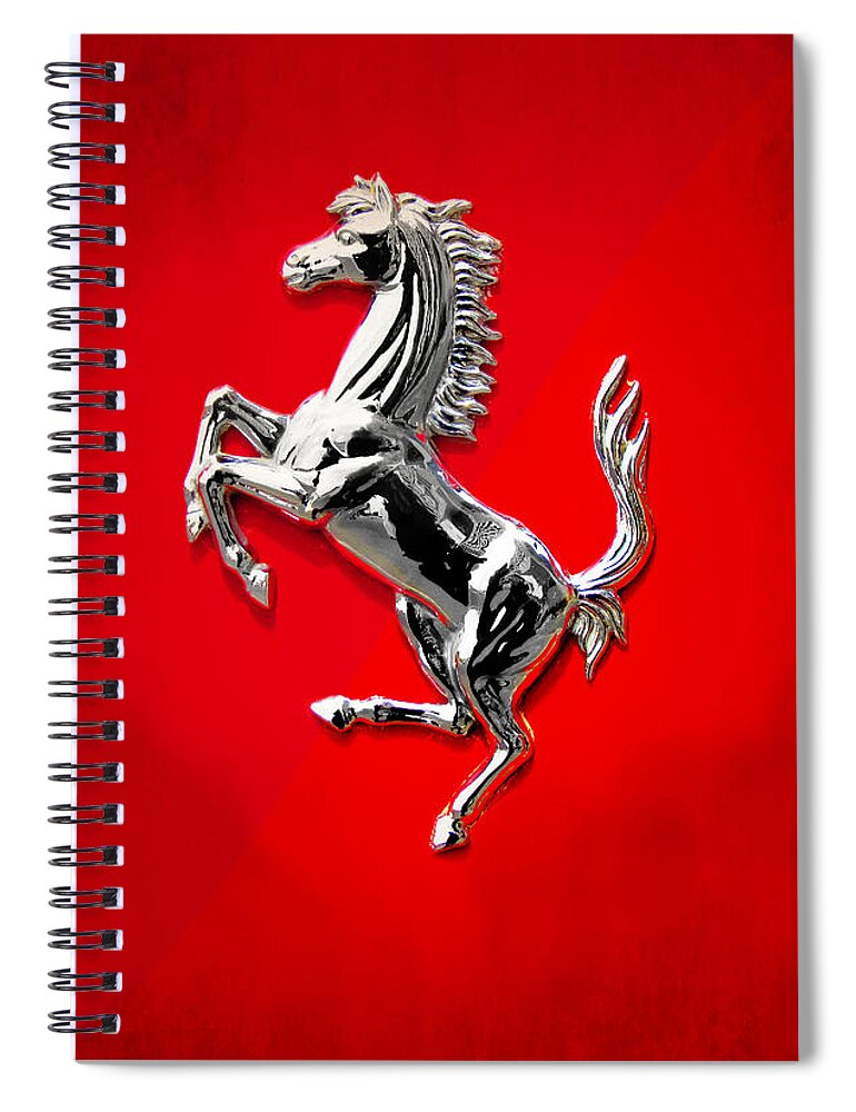 Ferrari Spiral Notebook featuring the photograph Ferrari by Mark Rogan