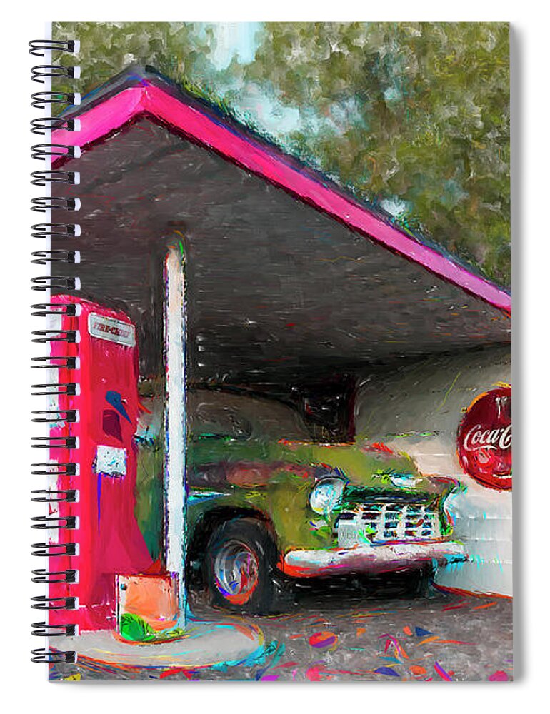 Antique Spiral Notebook featuring the digital art From the Past #3 by Jon Glaser