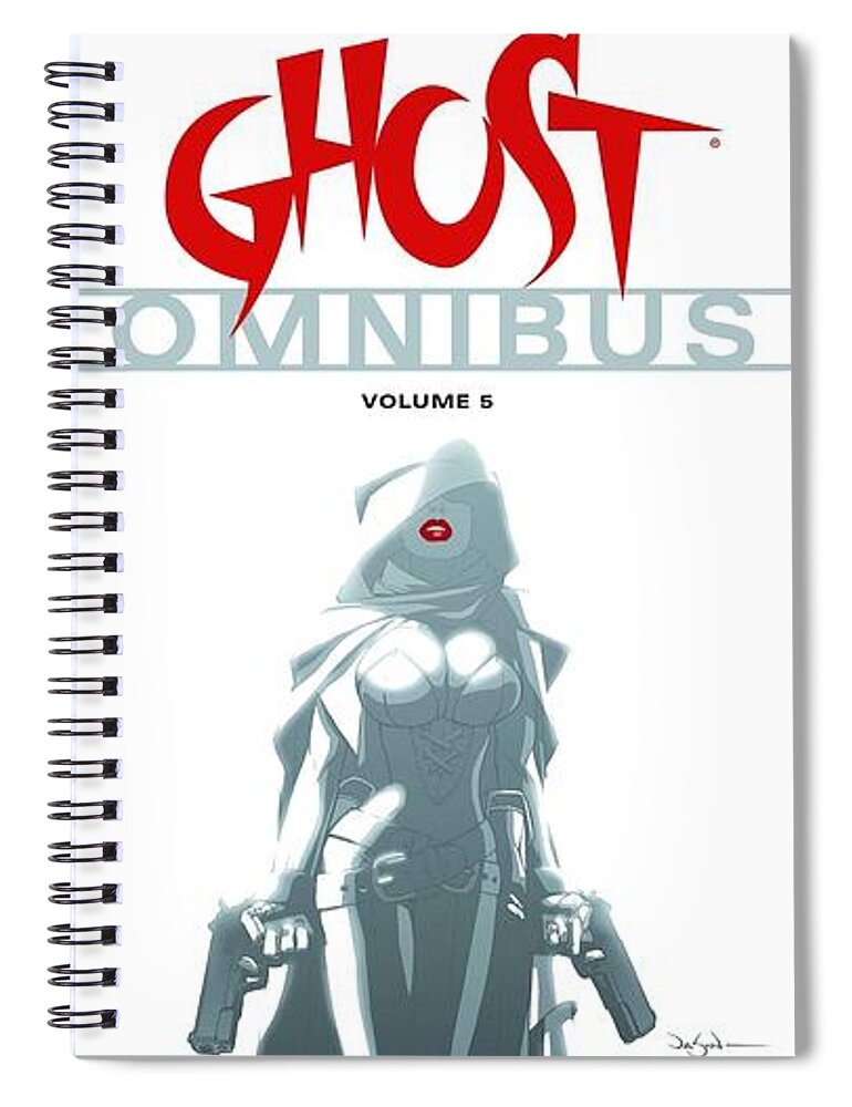 Ghost Spiral Notebook featuring the digital art Ghost #2 by Super Lovely