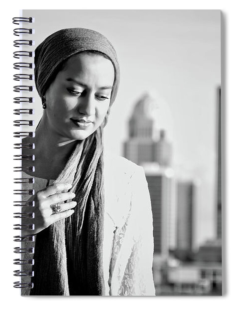Fineartroyal Spiral Notebook featuring the photograph Hijab Fashion #2 by FineArtRoyal Joshua Mimbs