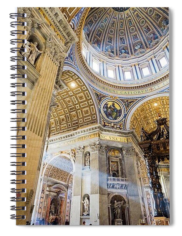 Italy Spiral Notebook featuring the photograph Italy VaticanCity Church #2 by Street Fashion News