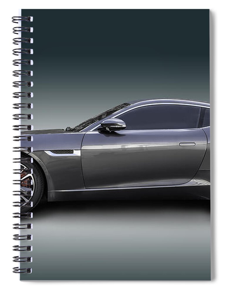 Jaguar Spiral Notebook featuring the photograph Jaguar F-Type #2 by Matt Malloy