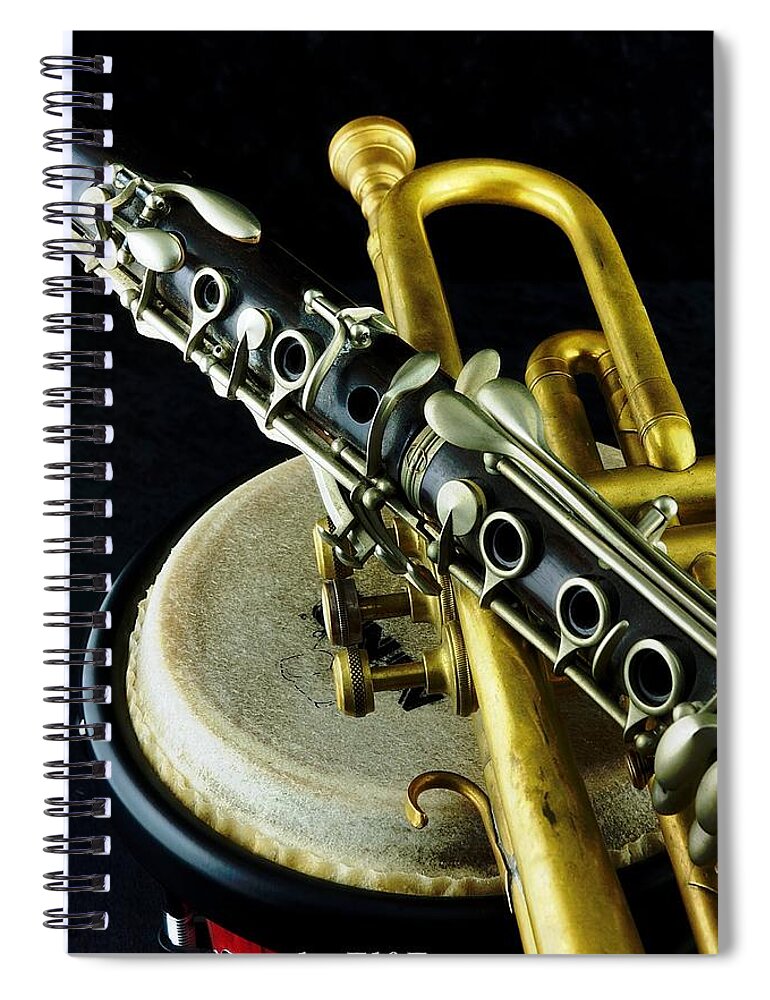 Drums Spiral Notebook featuring the photograph Jazz #2 by Elf EVANS