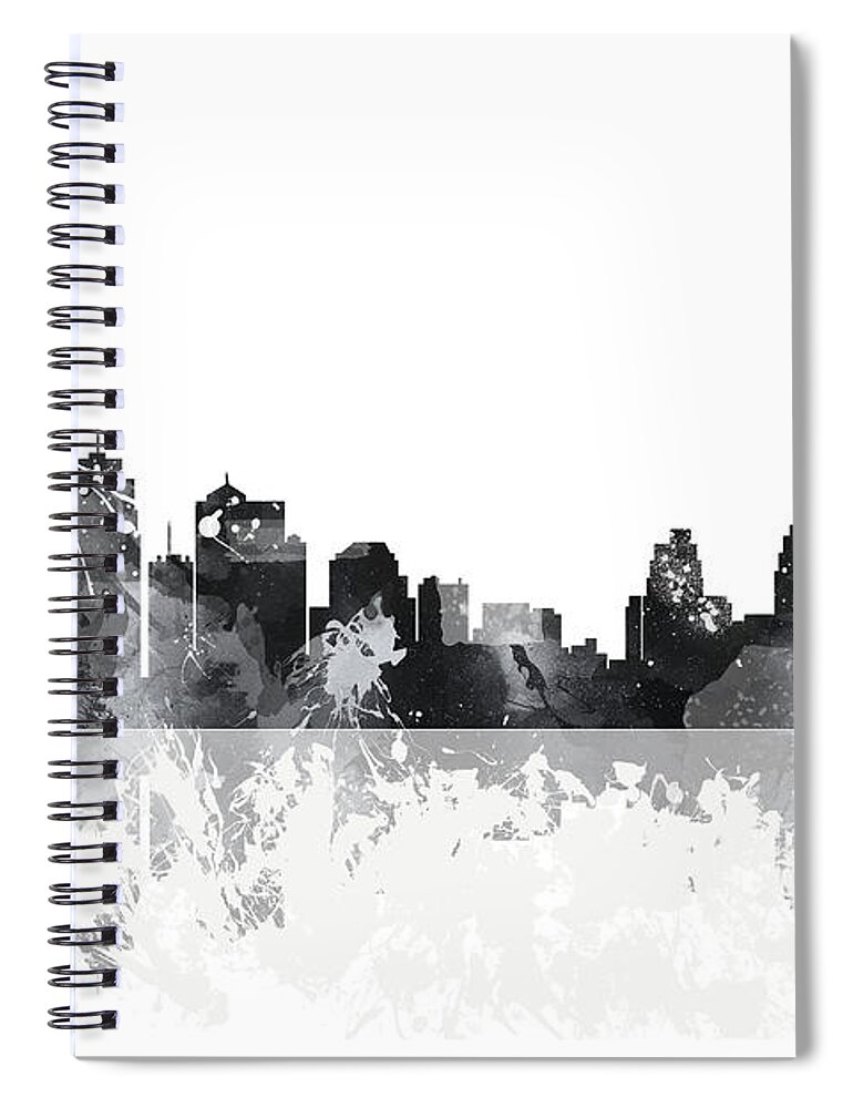 Kansas City Missouri Skyline Spiral Notebook featuring the digital art Kansas City Missouri Skyline #2 by Marlene Watson