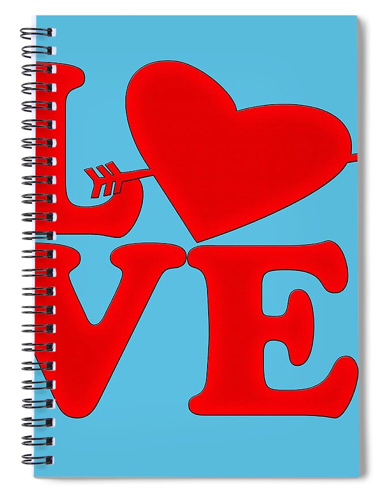 Love Spiral Notebook featuring the digital art Love #2 by Bill Cannon