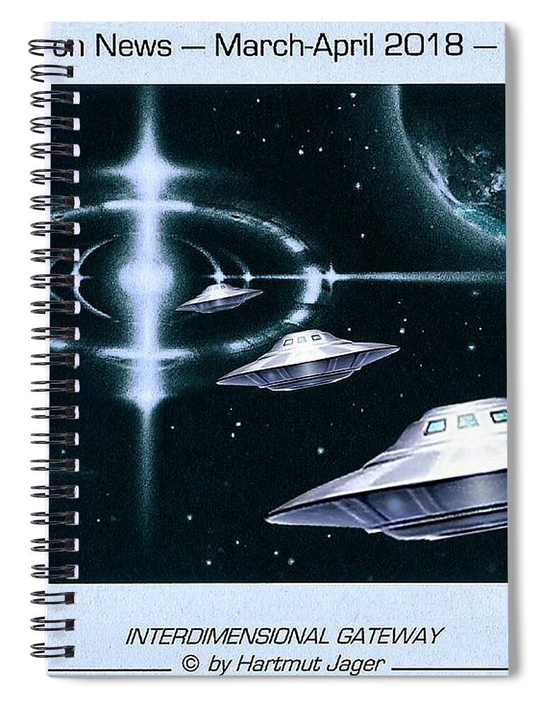 Stargate Spiral Notebook featuring the digital art Magazine Illustration #2 by Hartmut Jager