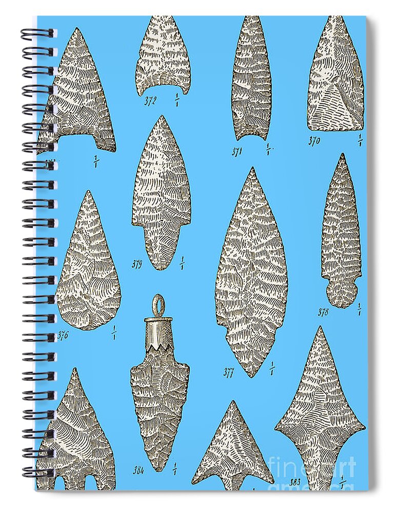 Historic Spiral Notebook featuring the photograph Neolithic And Bronze Age Arrowheads #3 by Science Source