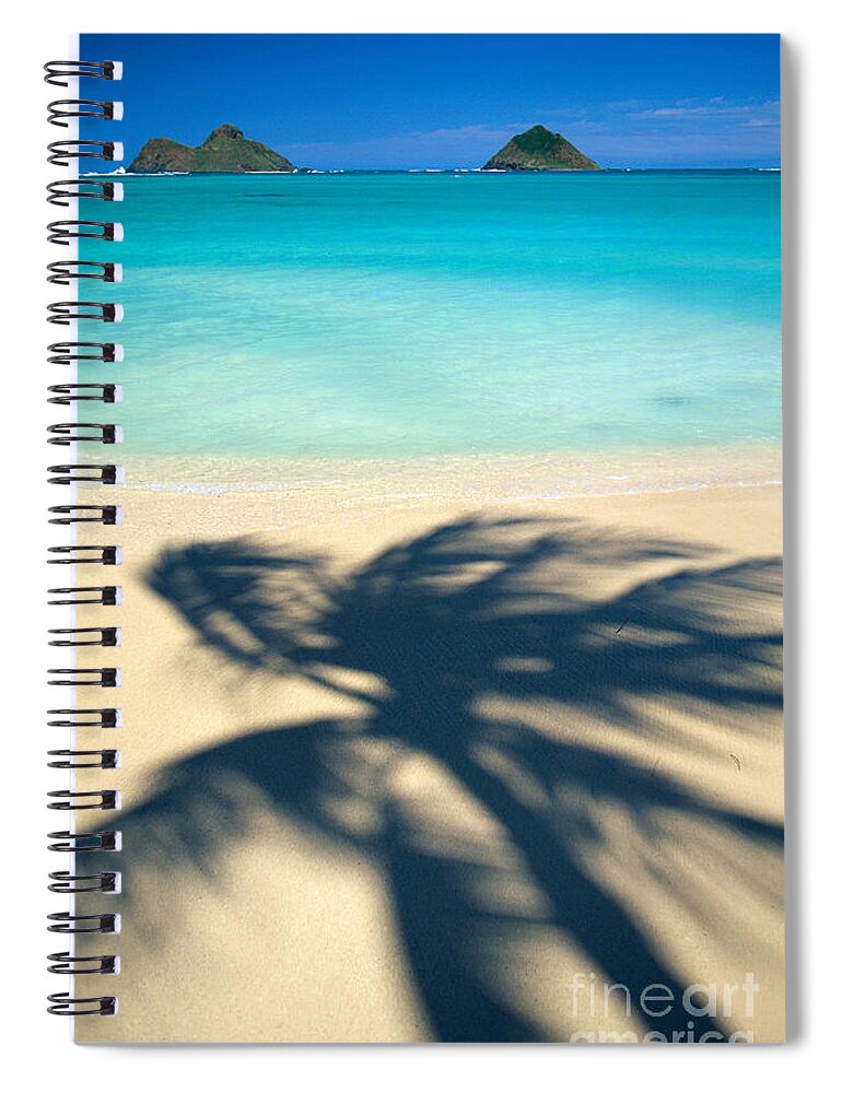 Aqua Spiral Notebook featuring the photograph Oahu, Lanikai Beach #2 by Dana Edmunds - Printscapes