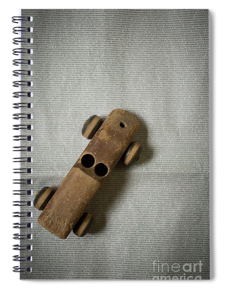 Still Life Spiral Notebook featuring the photograph Old Wooden Toy Car #3 by Edward Fielding